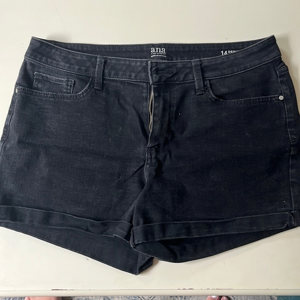 Black Jean Shorts